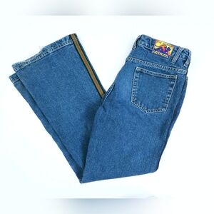 No Excuses Live On Stage Y2K Jeans Women's 31x21 Flare Leg Ribbon Striped